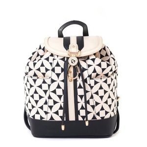 Kiawah Classic Linen & Leather Backpack with Gold Tone Hardware by Spartina 449